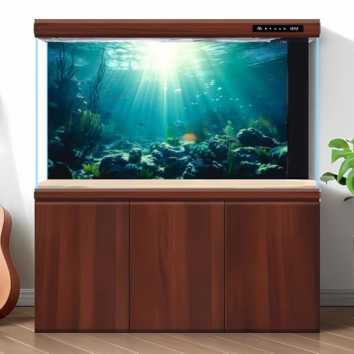 Image of Underwater Fish Tank Background Ocean Floor Coral Reef Aquarium Background Under The Sea Fish Tank Backgrounds Deep Ocean Aquatic Plants Tropical Fish Aquarium Backgrounds 48x20in