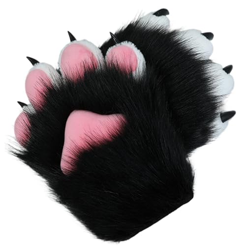 Gants pattes de chat en fourrure le cadeau parfait pour passionnés de cosplay loup