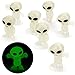 Bulk Toys - 1 Inch Glow in The Dark Alien Figurines for Kids - 100 Pcs Small Figurines for Party Favors Fillers Goodie Bag Supplies Pinata Stuffers - Bulk Gifts for Kids - Vending Machine Toy