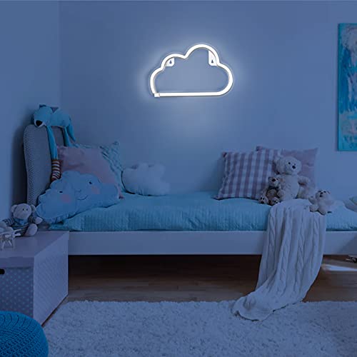 Cloud Neon Signs, Led Cloud Neon Light For Wall Decor, Battery Or Usb Powered Cloud Sign Shaped Decoration Wall Lights For Bedroom Aesthetic Teen Girl Kid Room Christmas Birthday Wedding Party White #TOP6