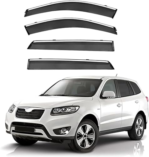 Deflectores de Aire para Hyundai Santa Fe MK2-CM 2006-2012, Ventana de Coche, deflectores de Lluvia Integrados, deflectores de Viento Integrados