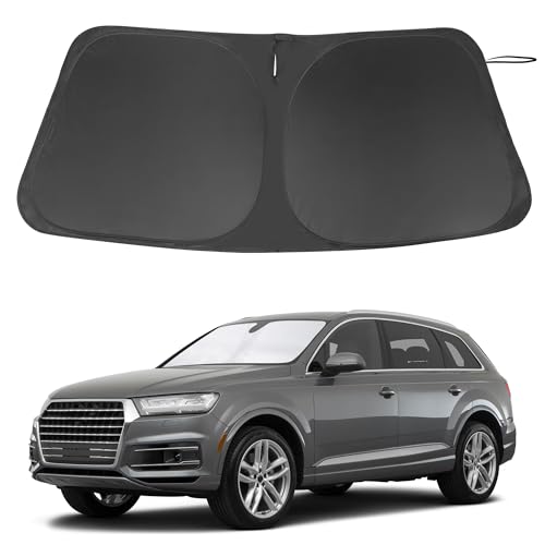 Windshield Sun Shade Custom Fit for 2016-2024 2025 2026 Audi Q7 SUV Accessories Foldable Sunshade...