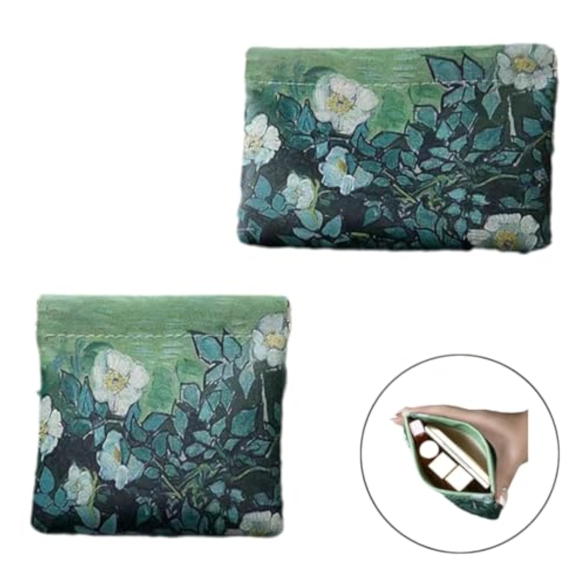 2 PCS Small Leather Cosmetic Bag Gift Set for Women