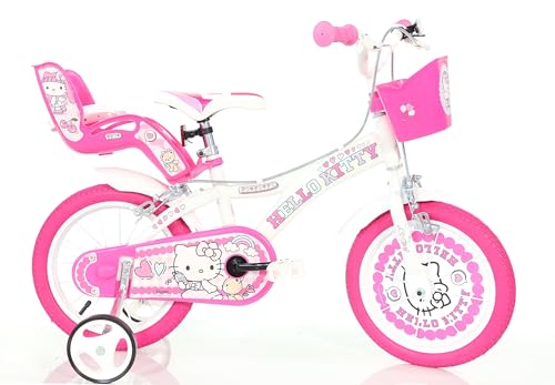 sella soft Dino Bikes per Hello Kitty Bicicletta per bambine da 14 pollici