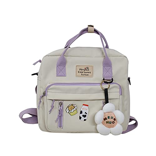 A/F Mochila Kawaii, Linda Mochila con Accesorios Kawaii, Mochila con Cierre de Cremallera de Tipo...