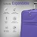 Aerostar Extra Large 32” Lightweight Softshell Expandable Suitcase, Integrated Combination Lock, 4 Wheels Check in Luggage for 30kg (Purple, 162 litres)