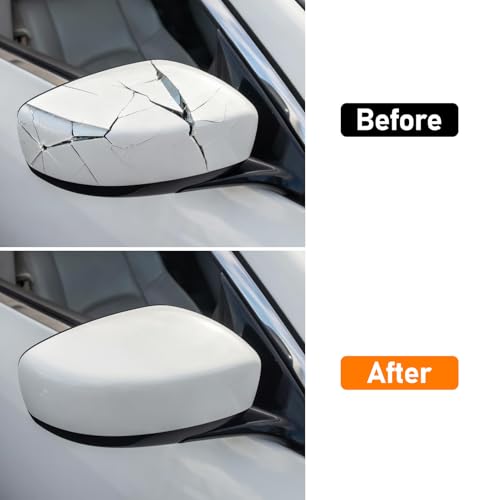 Moonlinks Compatible with Infiniti G37 2008-2013/G25 2011-2012/Q40 2015/Q60 2014-2015 Mirror Cover Replacement, White Left Driver & Right Passenger Side Clip-on Mirror Cap Without Turn Signal by Moonlinks - Used condition - Image 4