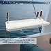 TBUEX Marine Bait Cutting Board with Rail Mount for Fishing Boats, Sailboats and Yachts, Fish Fillet Table with Knife Slots and Drainage, Includes Tray and 2 Pipe Holders