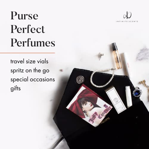 Infinite Scents Perfume Sampler Set For Women: 12 High-End Designer Perfumes + Expert Scent Guide + Deluxe Velvet Gift Pouch For Girlfriend, Wife, Mother #TOP5