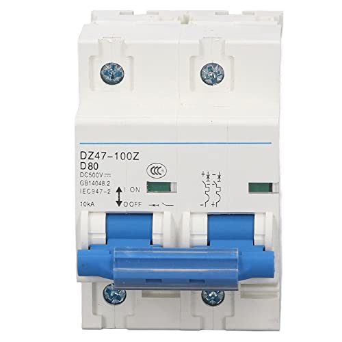 Domary DC Circuit Breaker 10KA Breaking Capacity DIN Rail Overload Protection Miniature Circuit Breaker DC1000V (80A)