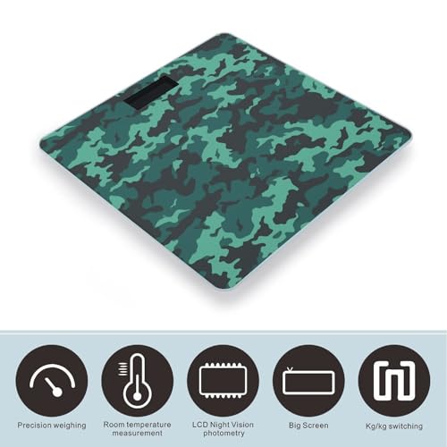 Báscula digital de baño con vidrio templado y pantalla LED miniatura 3