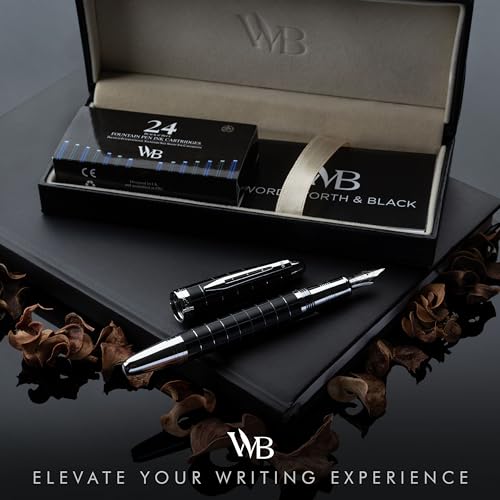 Image of Wordsworth & Black Majesti Fountain Pen Set for Writing, Extra Fine Nib