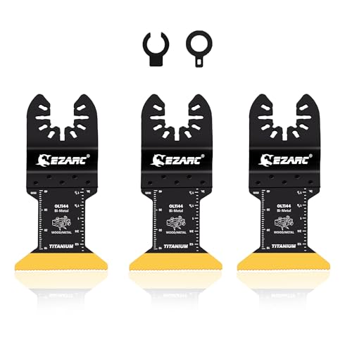 EZARC Titanium Oscillating Multitool Blade for Wood, Metal and Hard Material, 3-Pack 1 EZARC Titanium Oscillating Multitool Blade for Wood, Metal and Hard Material, 3-Pack