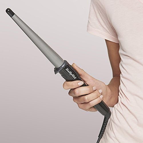 BaByliss Ceramic Curling Wand Pro, Black/Grey, 13 mm-25 mm