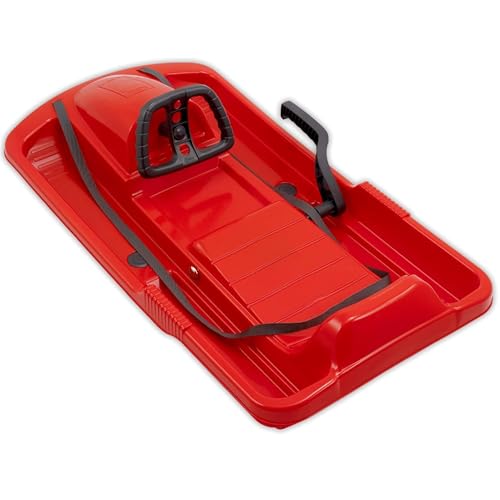KHW Schlitten Snow Fox Lenkschlitten in Rot 95 cm TÜV-geprüft