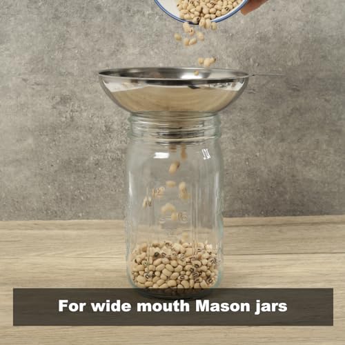Serinar LOUDOU-B Canning Funnel With Stainless Steel Filter For Wide Mouth Mason Jars thumb #4