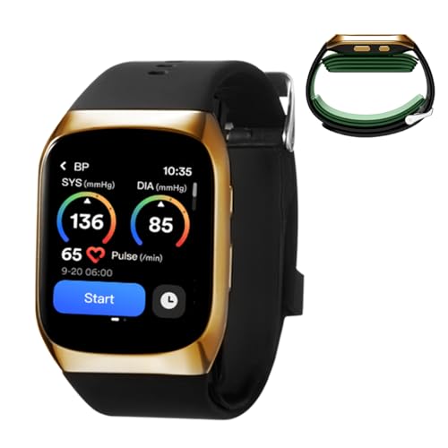 YHE BP Doctor Med, Blood Pressure Smartwatch with Dual Patented Cuff, Wrist BP Monitor 24/7 Stress Monitoring Sleep & Sports Tracking App for Android & iOS