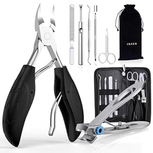 INXEN Profi Nagelzange 7-teilig Pediküre Set