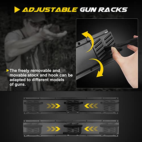 Gun Racks For Wall,Adjustable Gun Rack Wall Mount,Gun Display Rack For Rifle Shotgun,Heavy Duty Steel Gun Stand Holds Up To 150 Lbs(1Pack-6Slot) #TOP4