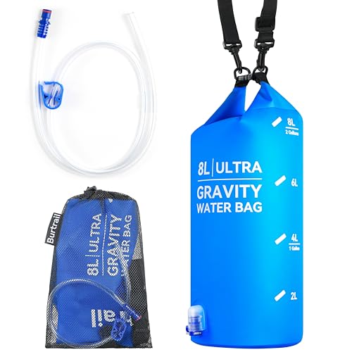 Burtrail Ultra Gravity Wasserbeutel, kompatibel mit Wasserfilter und Wasserfiltersystem, Schwerkraft-Wasserfiltertasche für Camping, Wandern, Rucksackreisen, tragbar, faltbar, hängbares Design (8
