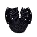 1PCS Black Rhinestone Satin Bow Barrette Bowknot Snood Net Barrette Hair Clip Bun Cover Hairnet Bowknot Decor French Hair Clip Women Girls Hair Accessories