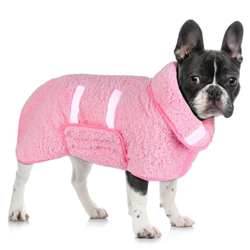 Dog Bathrobe Super Absorbent Dog Towels Large Quick Drying Robes for After Bath Soft Adjustable Warm Keeping Dogs Towel(S-XXL)