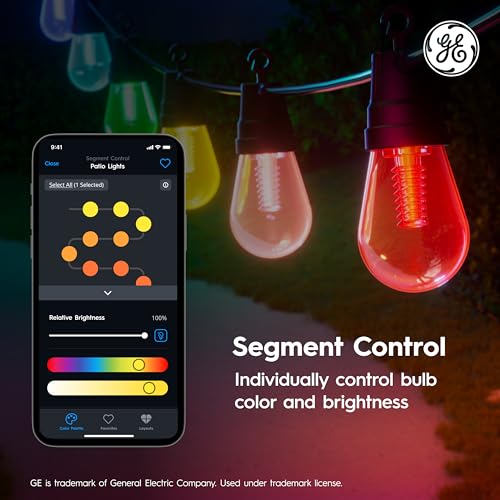 GE Cync Dynamic Effects Smart Cafe Lights, Color Changing Patio String Lights, Compatible with Alexa and Google, 48ft by Cync - Image 4