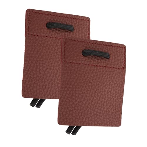 KOMBIUDA Professional Archery Finger Guard Bowstring Finger Saver 2pcs Pu Leather Fingertabs Archery Practice Gear