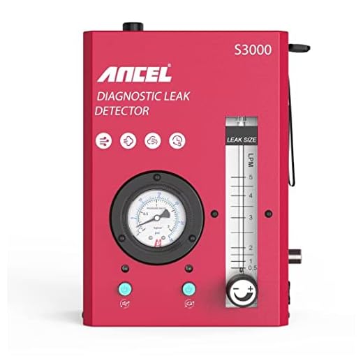 ANCEL S3000 Smoke Machine Automotive, EVAP Smoke Machine Diagnostic Leak Tester, Dual-Mode Vacuum Fuel Pipe Leak Detector with Pressure Gauge&Adjustable Air Flowmeter for All Car/Motorcycle/Truck/Boat