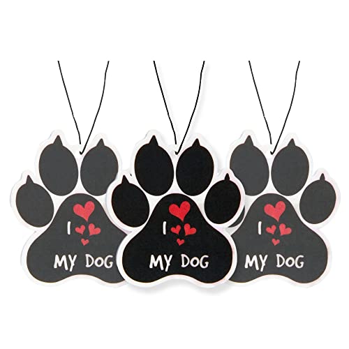 Image of Dog Paw Car Air Freshener 4 Pack Scented With Premium Oils By Fresh Fresheners