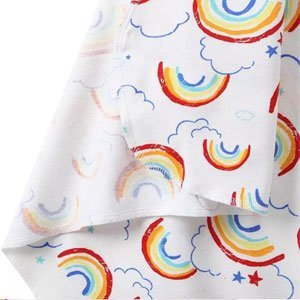 Cuteon Swaddle Blankets Muslin Blankets For Unisex Baby- Blue Cloud Rainbow #TOP3