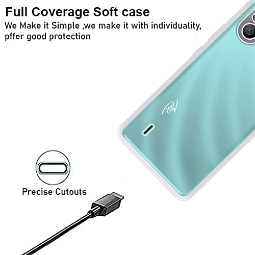 Image of COVERBLACK Transparent Rubber Back Cover for Itel A661L /Itel A49 - Transparent