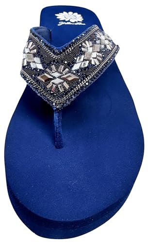 Yellow Box Women's Villa Wedge Sandal, Round Toe, 1.75 Inch Heel, 0.75 Inch Platform, Comfortable Flip-Flop2