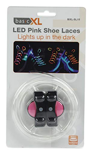 Coppia lacci LED luminosi colore rosa pink