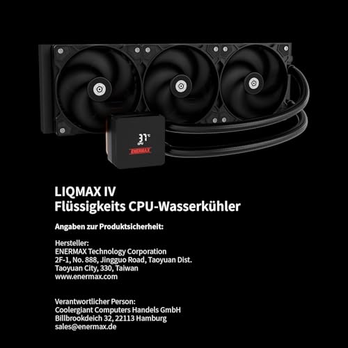 Enermax Liqmax Iv 240 Mm Aio Cpu, Raffreddamento Ad Acqua, Dual Chamber|Tdp 360W+|Intel Lga 1851/1700/115X/2066| Amd AM5/AM4 |Display Digitale |2 X 120 Pwm Performance Flow Fan |ELC-LMIV240-SF - 3