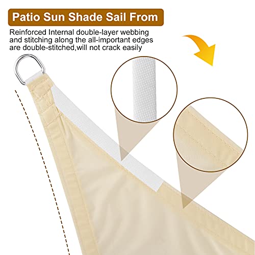 Voile d'ombrage pour jardin et camping, bâche soleil avec corde