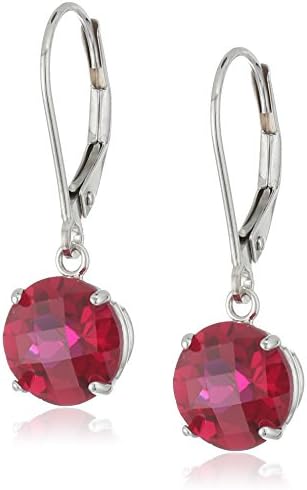 Amazon Collection Checkerboard Cut Peridot Leverback Earring