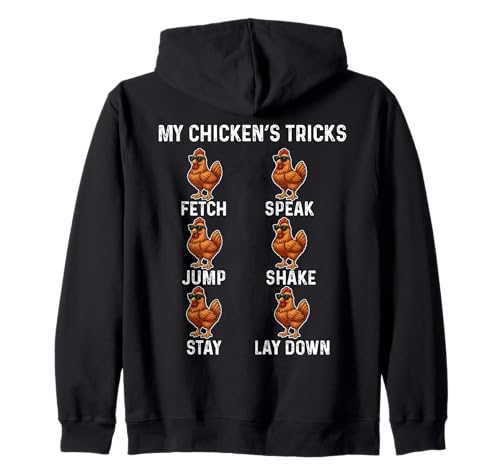 Funny My Chicken's Tricks Funny Chicken for Men Women Kids Felpa con Cappuccio