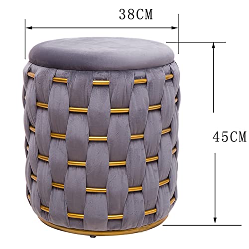 Pouf de rangement en velours de qualité supérieure pour chambre