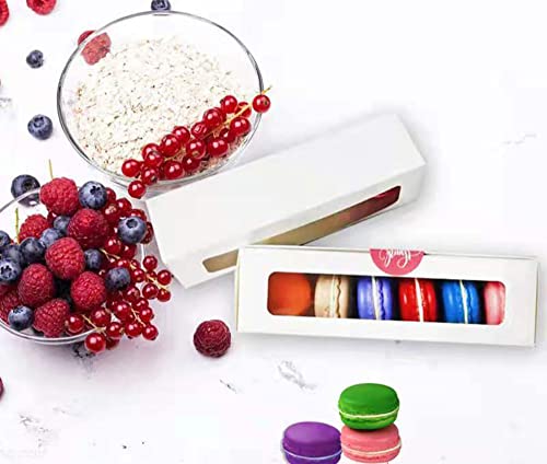 Wraphay 30 Pack Macaron Boxes With Window White Pastry Packaging Container For 6 Bakery French Cocoa Truffle Wedding Gift Dessert Cookies Treat Delivery Box #TOP4