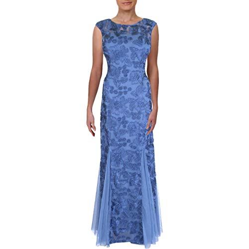 Image of Alex Evenings Women's Long Length Fit and Flare Mother of the Bride Dress with Godet Detail (Petite and Regular Sizes)
