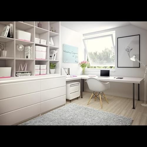 Leitz MyBox Pequeña con tapa, Caja de almacenaje para casa o la oficina, 5 litros, A5, Blanco/Rosa metalizado, Plástico brillante, 52291023 - imagen 27