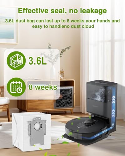 Image of VBN 18 Packs Q10 Q7 Q5 Dust Bags for Roborock Q7 M5+, Q10 S5+ /Q10 X5+, S8 Pro Ultra, S8+, Q7 Max+, Q5+, Q5 Max+, S7 Max Ultra,S7 Maxv Ultra and Q8 Max+ vacuum bag replacement, 3.6L