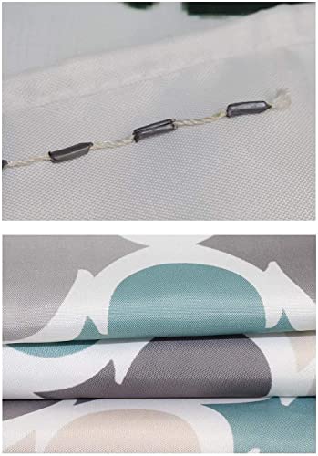 GONOVE Shower Curtain 180 x 180cm Mildew Resistant Waterproof Polyester Fabric Geometric Bathroom Shower Curtain Liner Long Washable Bath Curtain with Hooks - Image 4