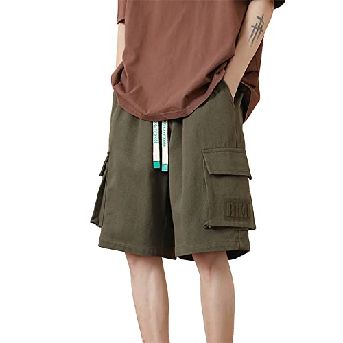 Short cargo homme décontracté à taille élastique pour l'été