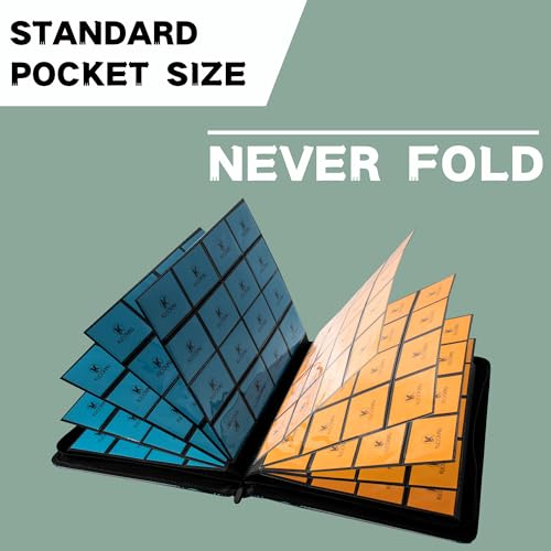 Image of 1000+ Pockets Trading Card Binder, 16-Pocket Card Ablum Compatible with MTG,Sports Cards & Other Standard Size Trading Cards (Light Green)