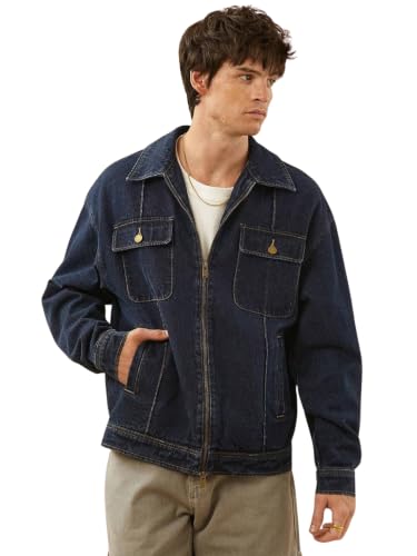 Image of GRECIILOOKS Men'S Denim Jacket | Classic Regular Fit Jeans Jacket For Men | Stylish Branded Jackets For Men - Timeless Casual Wear