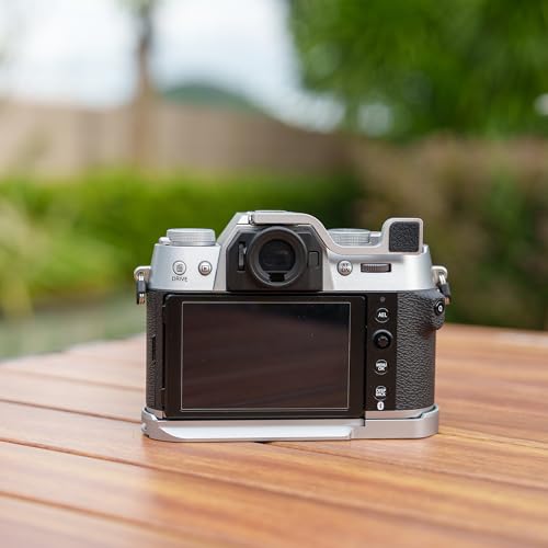 JJC XT50 Metall Daumen Hoch Griff für Fujifilm Fuji X-T50 Kamera Bessere Balance & Grip Bequemlichkeit, XT50 Hot Shoe Mount Daumen Unterstützung Verbessert Griff, Silber