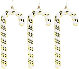 Christmas Concepts® Pack of 3250mm Extra Large Candy Cane Baubles  Shiny & Glitter Decorated  Christmas Decorations (Black)