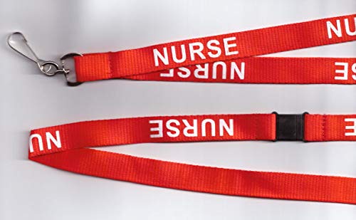 Cordón de seguridad para el cuello con diseño de enfermera roja, ideal para tarjetas de identificación,